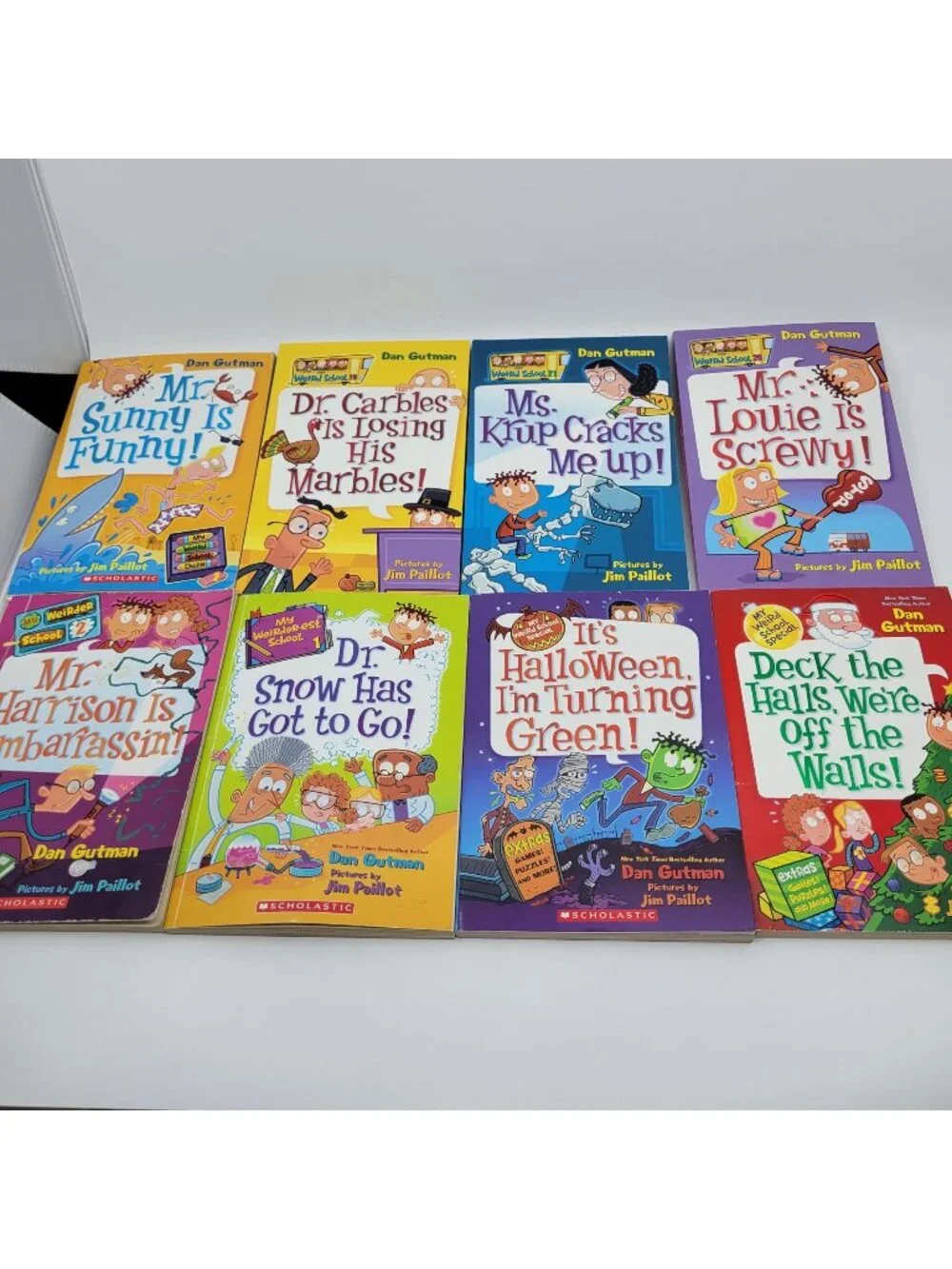 MY WEIRD SCHOOL Lot of 8 Chapter Books by Dan Gutman - Bk317